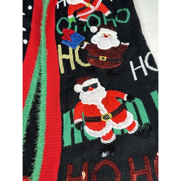 Celebrate Together Christmas Sweater Vest Open Front  sz Med Santa Presents - Picture 2 of 10